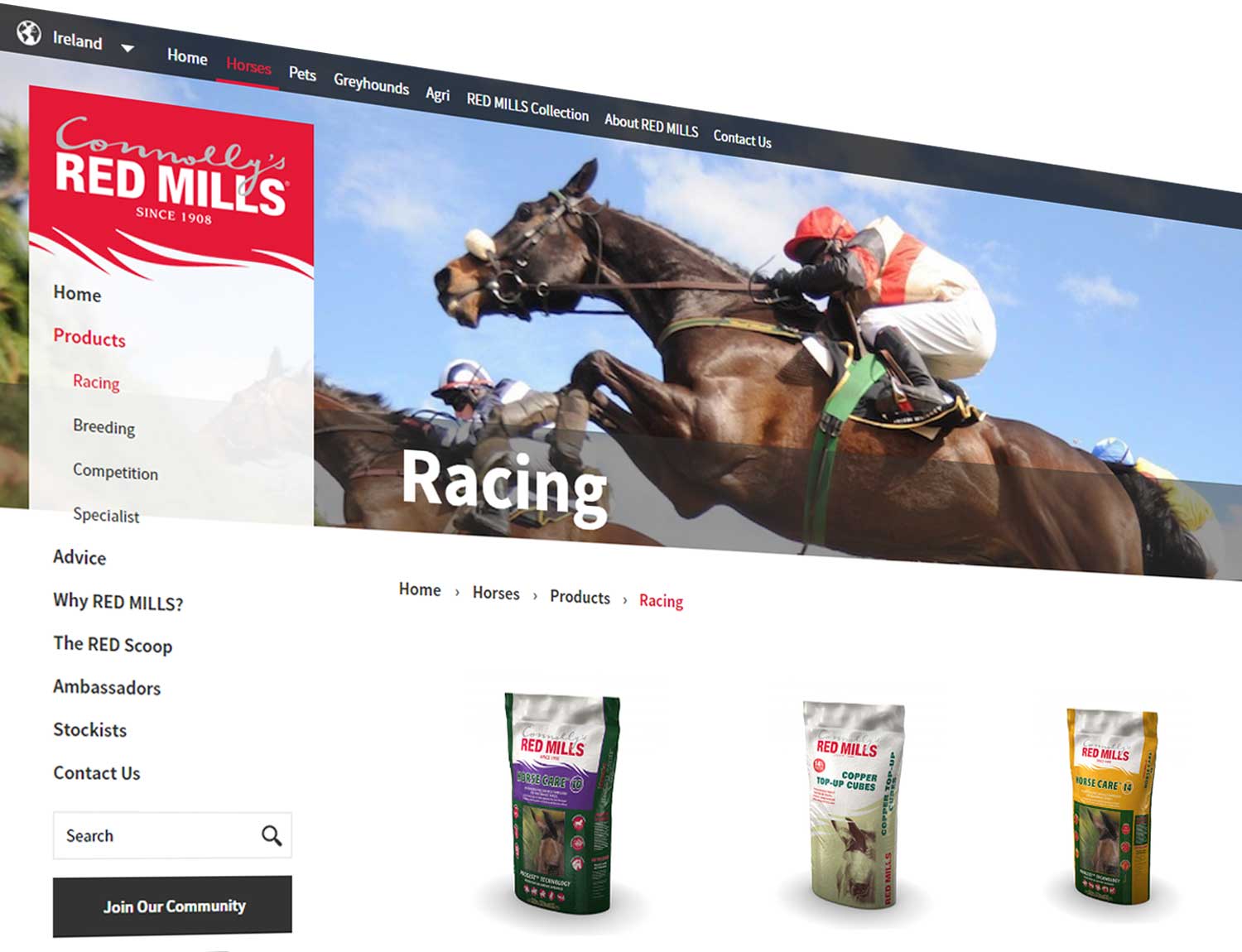 Red MIlls website